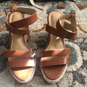 Loft brown wedge espadrilles